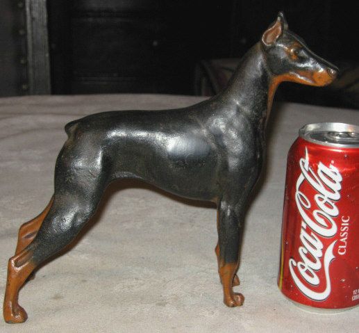 doberman yard statue